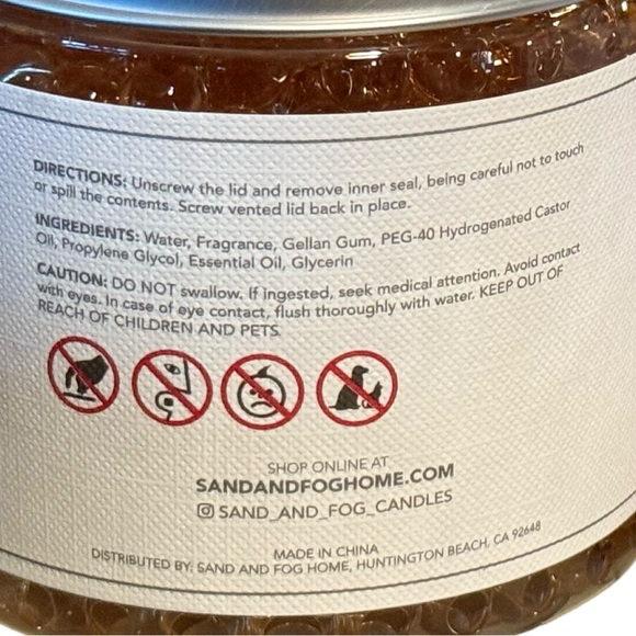 Sand & Fog NWT White Pumpkin Scent Odor Neutralizing Gel Beads Qty of 2 9.35 Oz - Picture 5 of 7